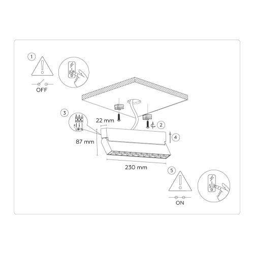Настенно-потолочный светильник Ambrella Light Move TA1825