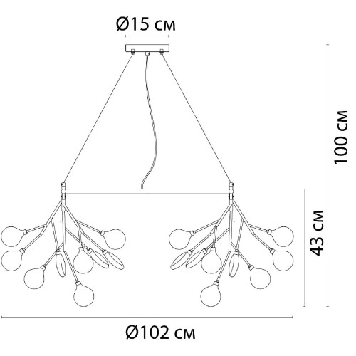 Подвесная люстра Arte Lamp Candy A7272SP-45GO