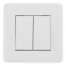 Выключатель двухклавишный Arte Milano SET16-1-30-2 white