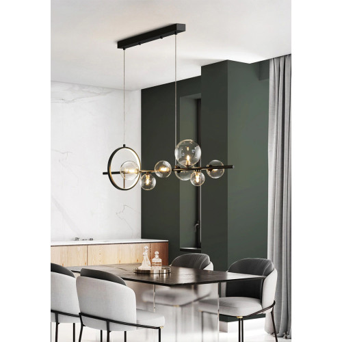 Подвесная люстра Delight Collection Art Deco Bubble KG1233P-7 black/clear