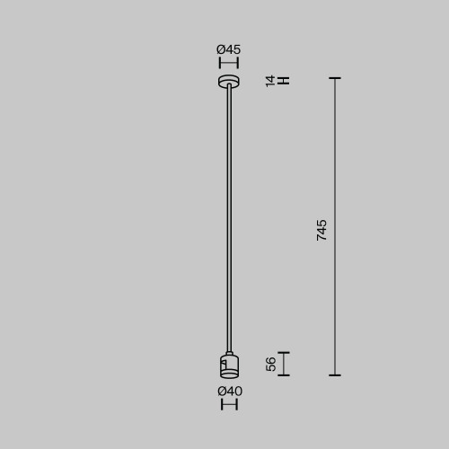 Крепление потолочное с прямым коннектором питания Maytoni Flarity TRA159C-IPC1-BS