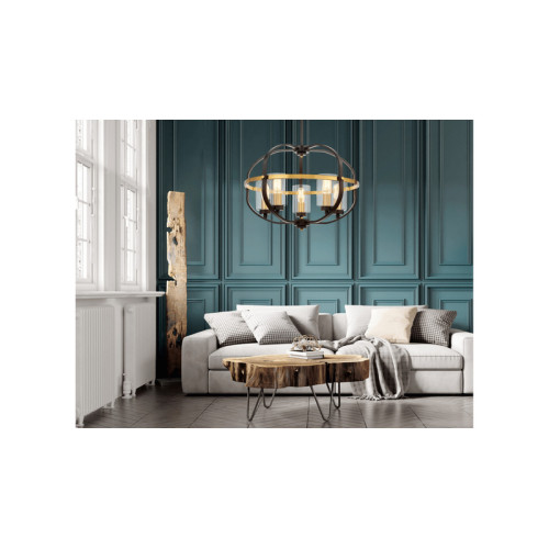 Подвесная люстра Lumina Deco Monterey LDP 1141-5 BK+MD