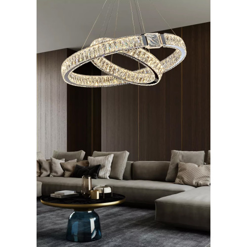 Подвесная люстра Delight Collection D8010P/2R/D800+600 silver
