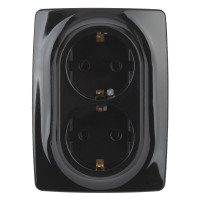 Розетка 2x2P+E Schuko Эра 12-2106-06 Б0031233