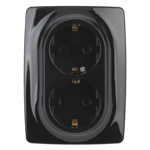 Розетка 2x2P+E Schuko Эра 12-2106-06 Б0031233