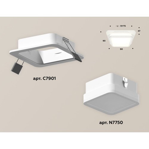 Встраиваемый светильник Ambrella Light Techno XC7901012 (C7901, N7750)
