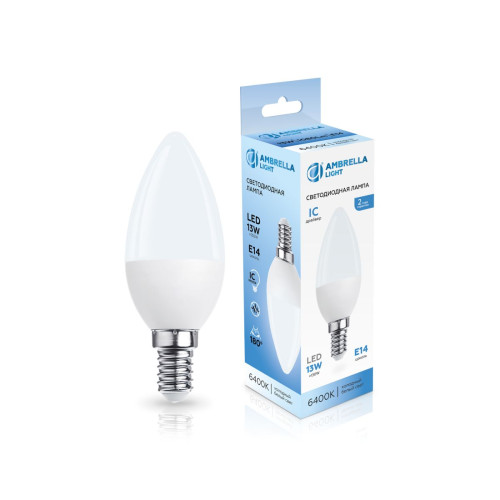 Светодиодная лампа Ambrella Light Bulbing E14 13W 6400K свеча 371316
