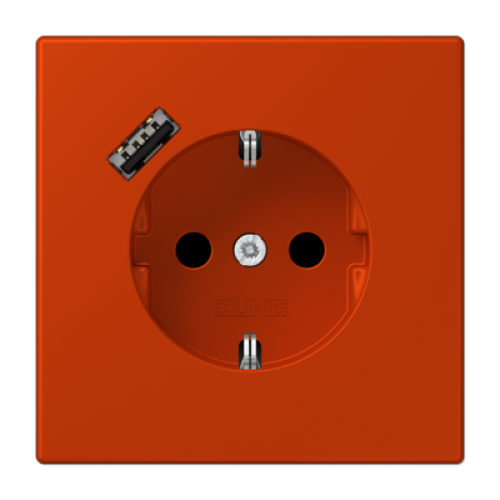 Розетка 2K+З USB Typ A Jung LC1520-18A244