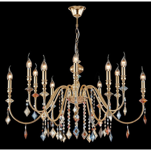 Подвесная люстра Crystal Lux MERCEDES SP6+6 GOLD/COLOR