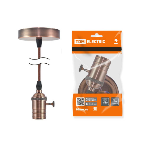 Патрон с кабелем TDM Electric Лофт SQ0335-0075
