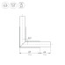 Угол Arlight PLS-LOCK-H25-L90 BLACK (с экраном MAT-L) 031268