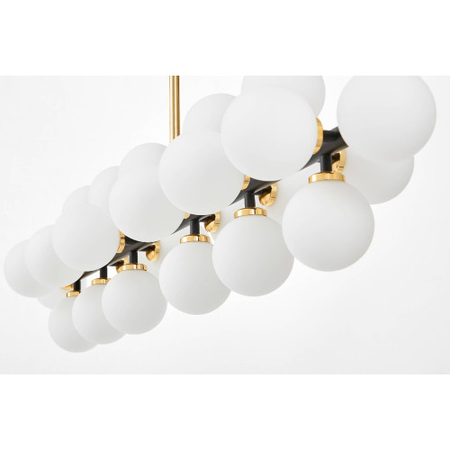Люстра на штанге Lumina Deco Marsiada LDP 6033-24 BK+GD