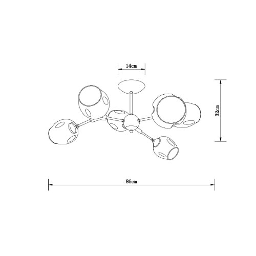Люстра на штанге Arte Lamp Seppia A4211PL-6BK