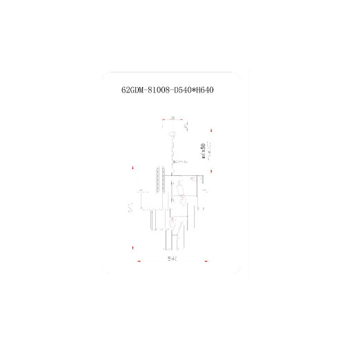 Подвесная люстра Garda Decor 62GDM-81008-540