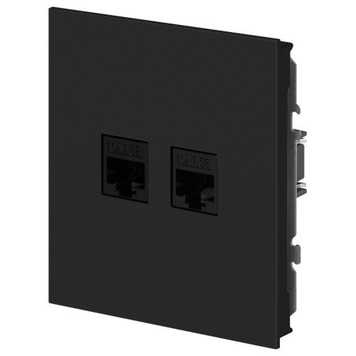 Розетка Эра Arktik 16-3108-05 информационная двойная 2XRJ45 антрацит Б0070488