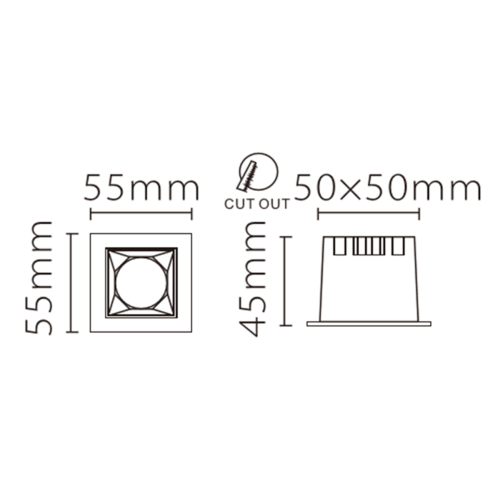 Встраиваемый светильник Fiberli XL003-1T 12130301