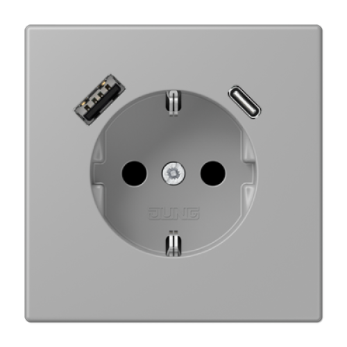 Розетка 2K+З USB Typ AC Jung LC1520-15CA204