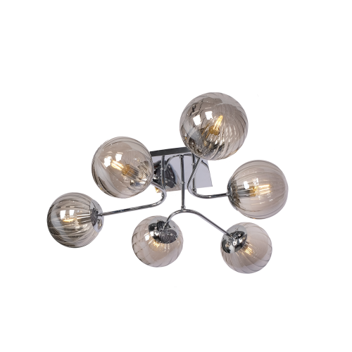Потолочная люстра Elvan LU-3601/6-E14-СhSmGr