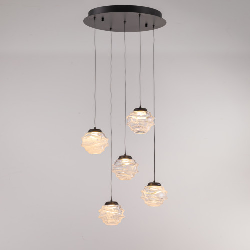 Подвесной светильник Delight Collection MD25030003-5A matt black/clear Подвесной светильник Delight Collection MD25030003-5A matt black/clear