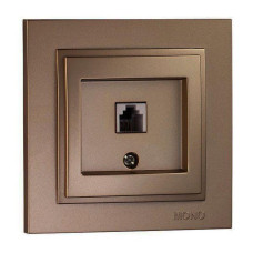 Розетка телефонная Rj45 Cat3 Mono Electric Despina бронза 102-232305-124