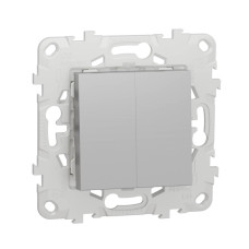 Переключатель двухклавишный Schneider Electric Unica New NU521330