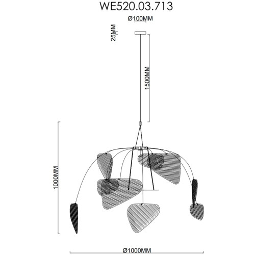Подвесной светильник Wertmark Palma WE520.03.713
