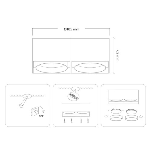 Накладной светильник Ambrella Light GX Standard tech TN70872