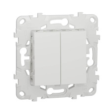 Выключатель двухклавишный Schneider Electric Unica New NU521118