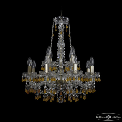 Подвесная люстра Bohemia Ivele Crystal 1410/8+4/195/h-63 Pa V1003