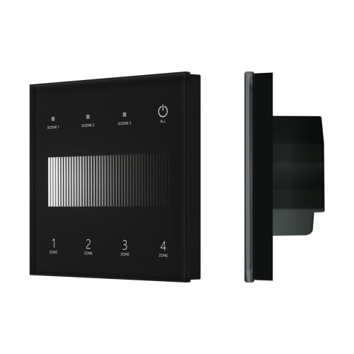 Сенсорная панель Arlight SMART-DALI-301-11-4G-3SC-DT6 Черная (230V, встраиваемая, 2.4G) (IARL, IP20 Пластик) 060789