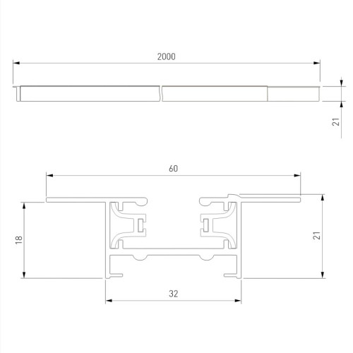 Шинопровод встраиваемый однофазный Elektrostandard Track Rail WH Recessed 4690389178535