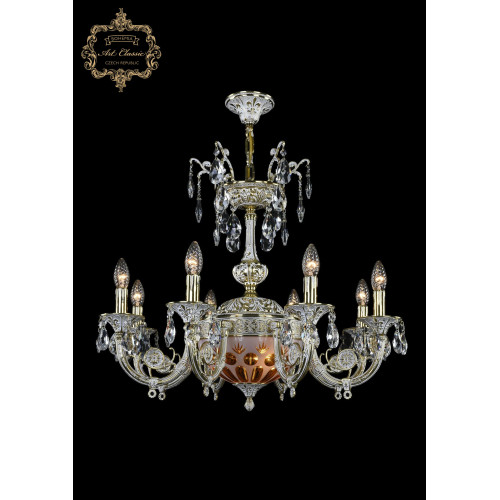 Подвесная люстра Art Classic 31.12.8.KR175SP.250IT.GW.Sp.Amber.White.1E Подвесная люстра Art Classic 31.12.8.KR175SP.250IT.GW.Sp.Amber.White.1E