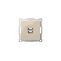 Розетка USB 5V 2,1A 2-я ELBI Zena Vega 609-010300-143