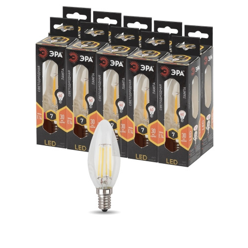 Лампа светодиодная Эра E14 7W 2700K F-LED B35-7W-827-E14 Б0027942