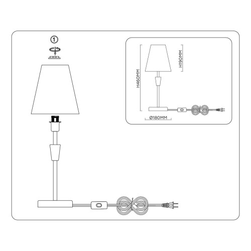 Настольная лампа Ambrella Light High Light Classic LH75057