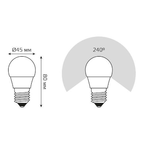 Лампа светодиодная диммируемая Gauss E27 7W 3000K матовая 105102107-S