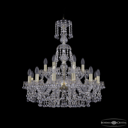 Подвесная люстра Bohemia Ivele Crystal 1409/12+6/240/XL-76 G