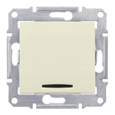Переключатель перекрестный с синей подсветкой Schneider Electric Sedna 10A 250V SDN0501147