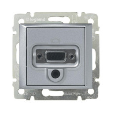 Розетка аудио/видео HD15+Jack3.5 Legrand Valena алюминий 770282