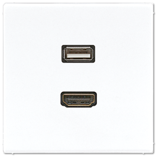 Розетка HDMI/USB Jung MALS1163WW