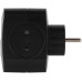 Разветвитель электрический ЭРА SP-4-3USBAC-B на 4 розетки + 3 USB A+C со шторками 10А черный Б0069084