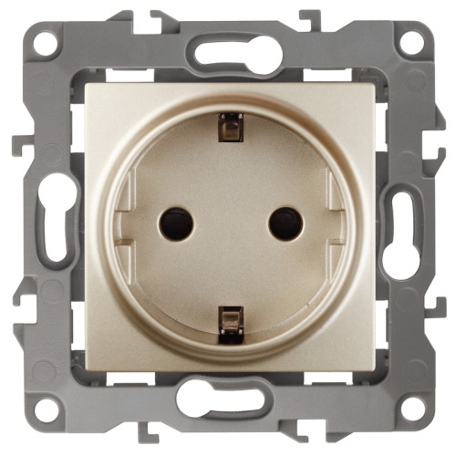 Розетка ЭРА 12 2P E Schuko со шторками 16A 250V 12-2102-04 Б0014690