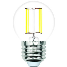 Лампа светодиодная филаментная Volpe E27 6W 3000K шар прозрачный LED-G45-6W/3000K/E27/CL/SLF UL-00008308