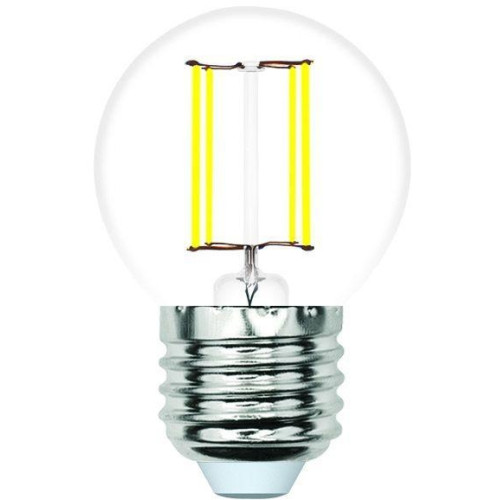Лампа светодиодная филаментная Volpe E27 6W 3000K шар прозрачный LED-G45-6W/3000K/E27/CL/SLF UL-00008308