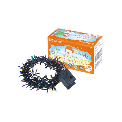 Светодиодная гирлянда TDM Electric МГ 200 220V разноцветная 8 режимов SQ0361-0006