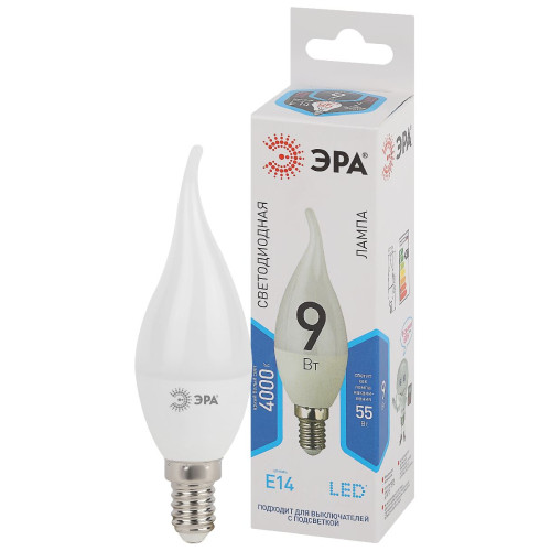Лампа светодиодная Эра E14 9W 4000K LED BXS-9W-840-E14 Б0027974