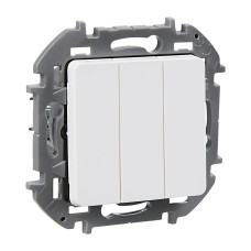 Выключатель 3-кл, винтовые клеммы, 10 AX , 250 В. Legrand/Daccord Inspiria 673540