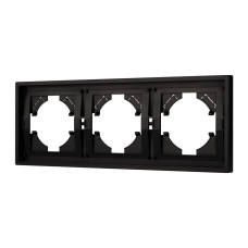 Рамка пластиковая на 3 поста Arlight FRM-TENDO-PL-3-BK 053844 Рамка пластиковая на 3 поста Arlight FRM-TENDO-PL-3-BK 053844