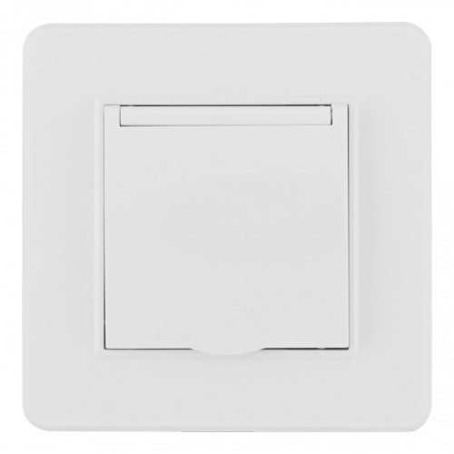 Комплект розетки с/з и шторками, защитной крышкой и рамкой Arte Milano SET16-1-41-1 white