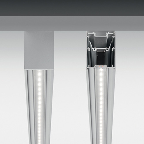 Подвесной светодиодный светильник Ideal Lux Fluo Bi-Emission 1200 3000K Aluminum 192659